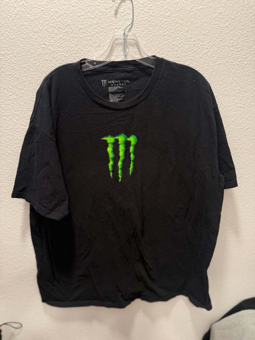 Monster Energy T-Shirt Size XXL Black Green Logo